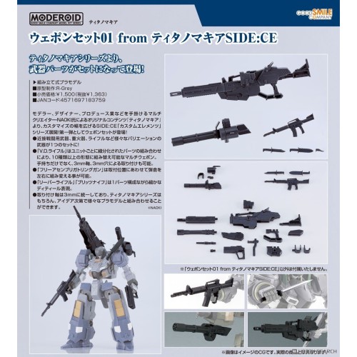 GSC 組裝模型 TITANOMACHIA MODEROID 武器套組 01