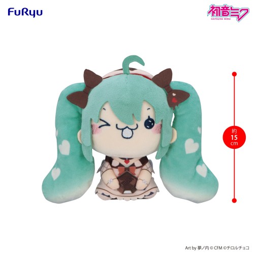 FuRyu 景品 初音未來×蒂羅爾巧克力 MOCHIPICO 絨毛玩偶 眨眼Ver