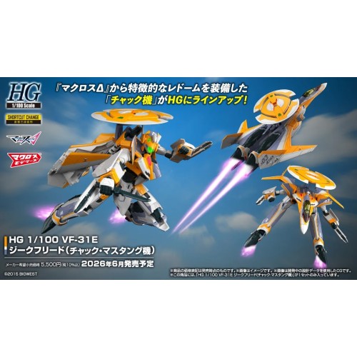 萬代 組裝模型 超時空要塞Δ HG 1/100 VF-31E 齊格菲 查克 馬斯坦古機