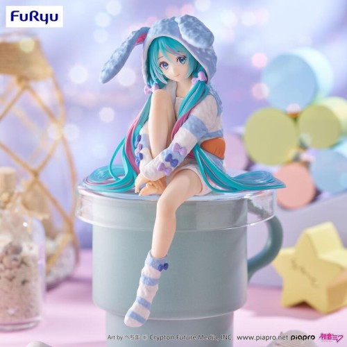 FuRyu 景品 初音未來 淺藍色兔耳連帽睡衣Ver 泡麵蓋