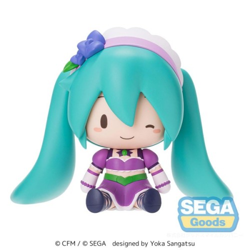 SEGA 景品 初音未來ｘ時尚魔女 迷你坐姿公仔 亮麗紫Ver
