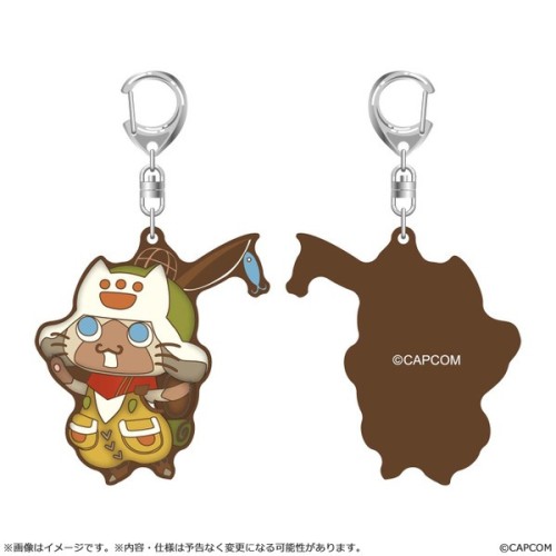 CAPCOM 魔物獵人 荒野 軟膠吊飾 鑰匙圈 隨行艾路貓